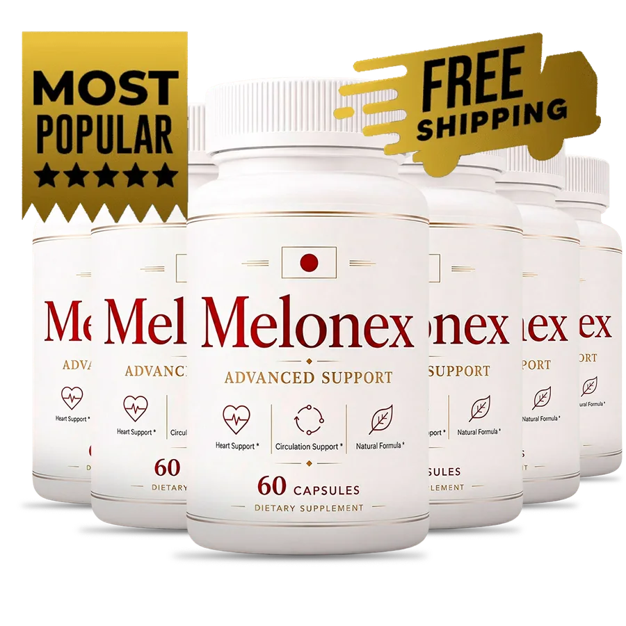 Six bottles of Melonex Advanced Support capsules, 60 capsules each